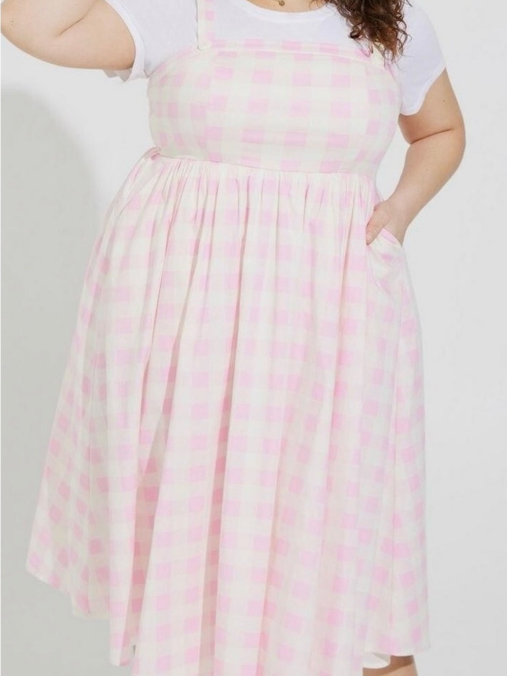 Torrid pink gingham dress size 2
